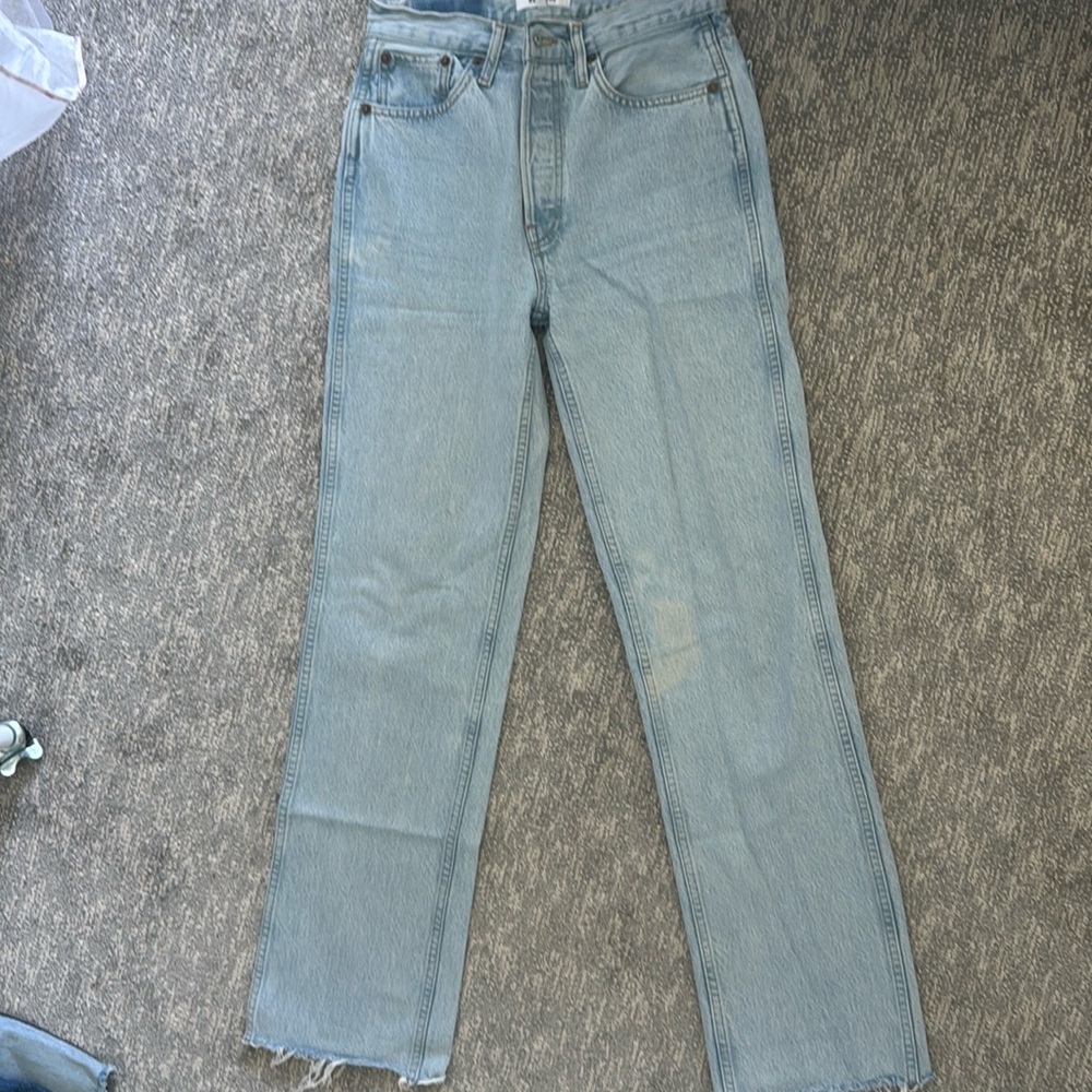 Redone light blue loose Jean